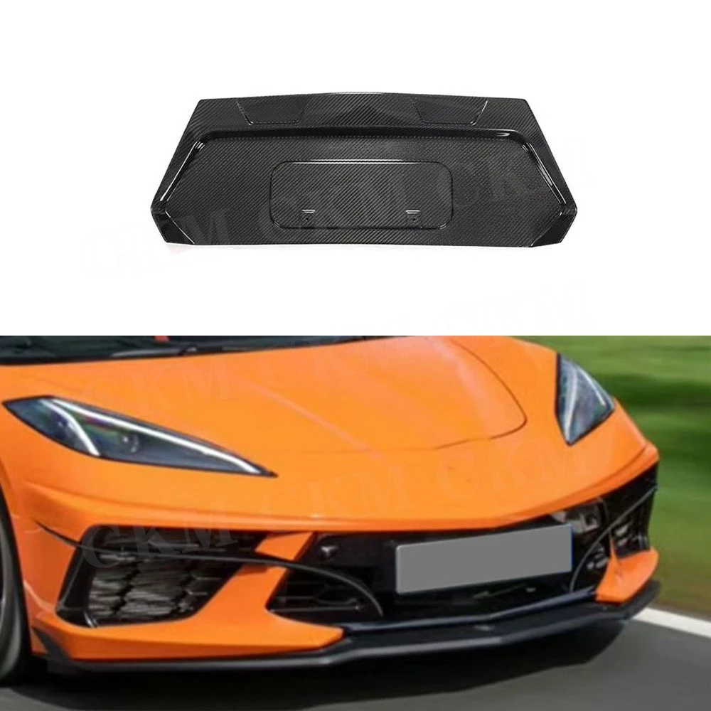

Carbon Fiber Rear License Plate Backing Covers For Chevrolet Corvette C8 2020-2021 Rear Trunk License Plate Frame Lid Cover