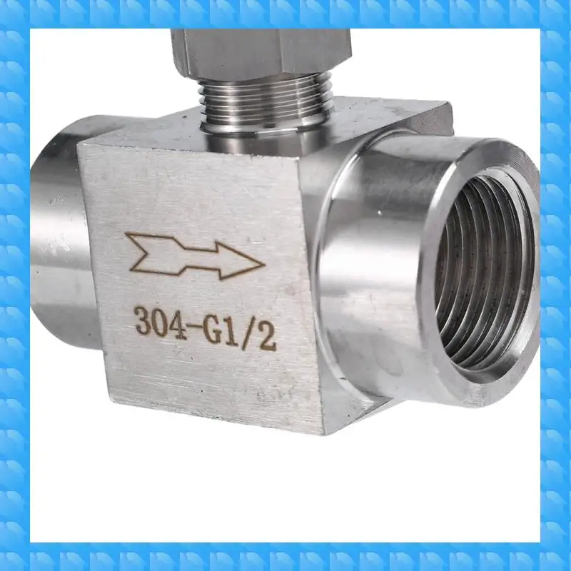 ETRT 3Pcs 1/2 Inch BSP Equal Female Thread SS 304 Stainless Steel Flow Control Shut Off Needle Valve