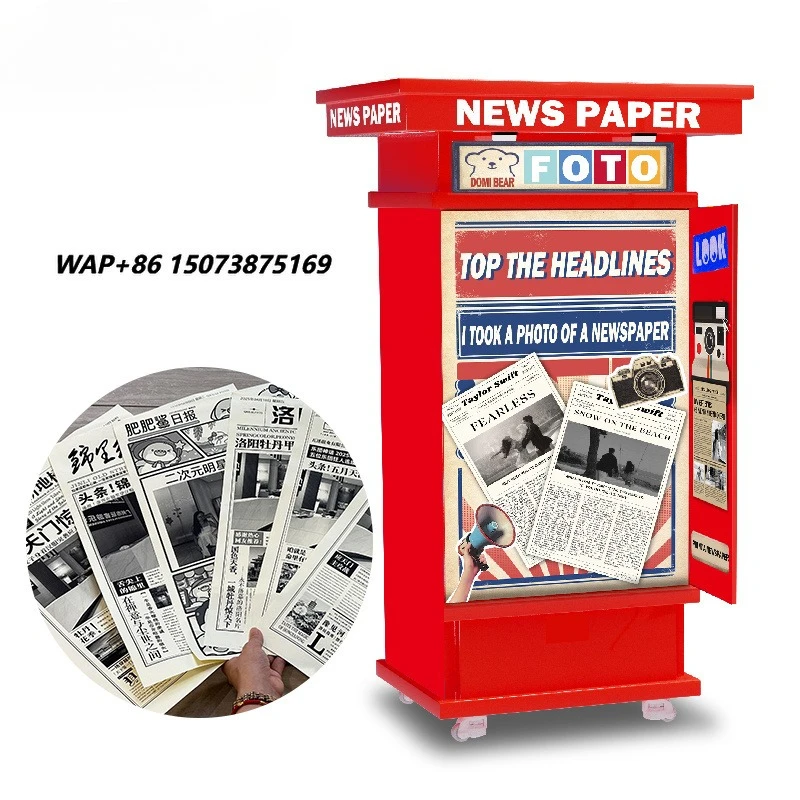 Business Photo Booth Instant Photo Self-service Printing Vending Machine  Printer  Compatible 27-inch Touch Screen