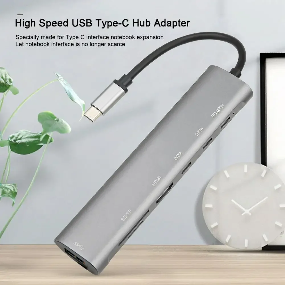 USB Docking Station Lightweight USB Laptop Docking Station 7 in 1 Quick Read Write USB Type-C Hub Expander Data Transfer