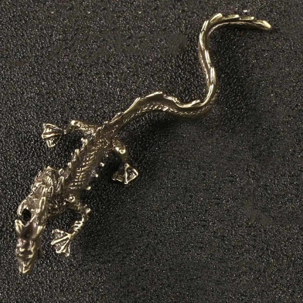 Oude Koperen Chinese Drakenbeeld Massief Koperen Prachtige Drakenornamenten Handgemaakte Kleine Drakenfiguurtjes Huisdecor Geschenken