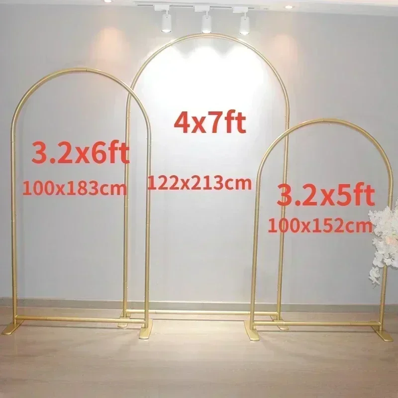 

Gold Wedding Backdrop Stand Customized Double Sided Printing Cover Photography Background Event Party Decoration Balloon Arch