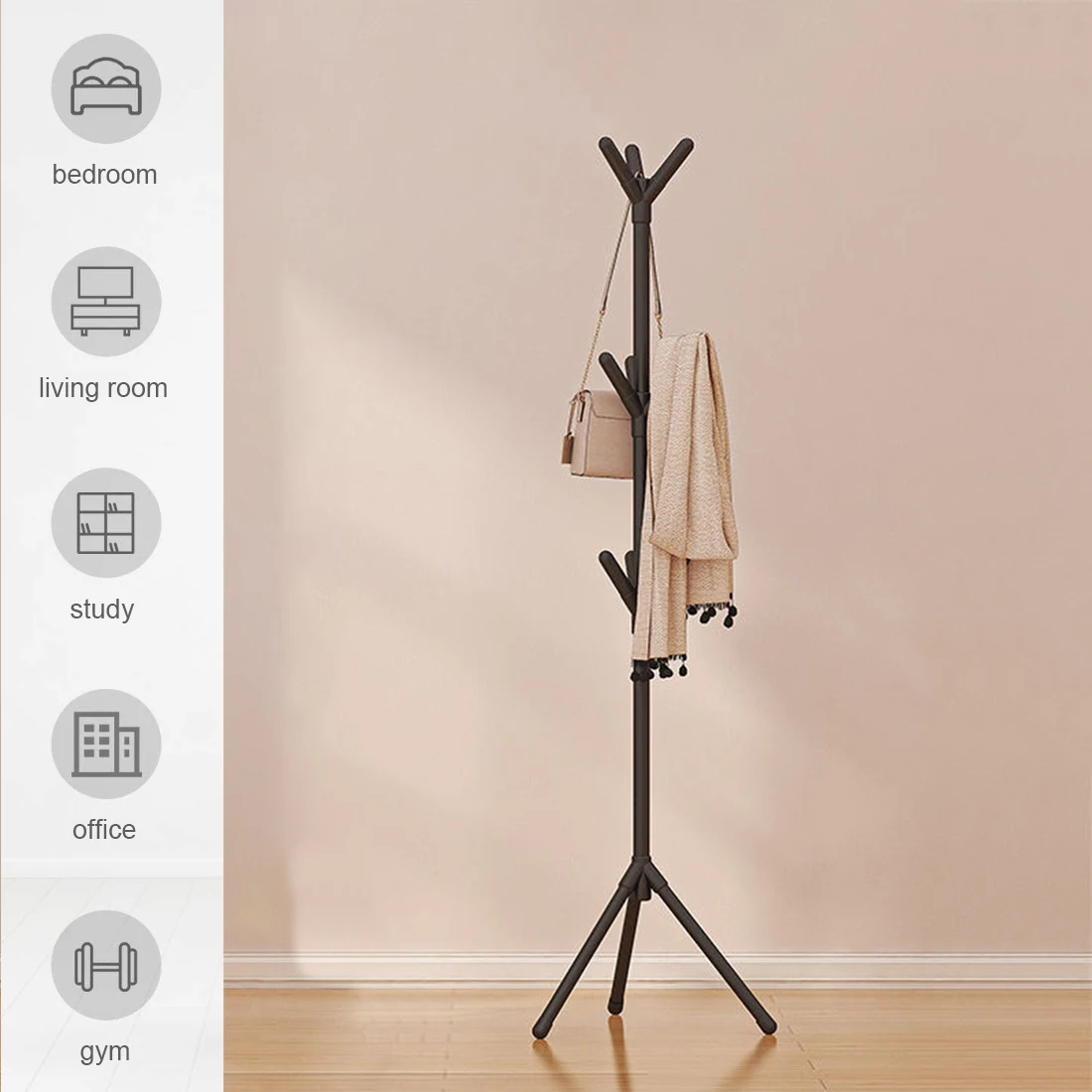 Floor Standing Clothes Rack Simple Combination For Bedroom Clothes Rack Creative Bag And Scarf Rack For Entering The Living Room