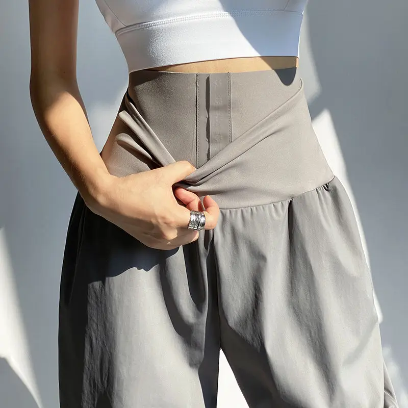 

Abdominal Fast-drying Sports Trousers for Women Loose Slimming Running Fitness Outdoor Dance Casual Harem Pants