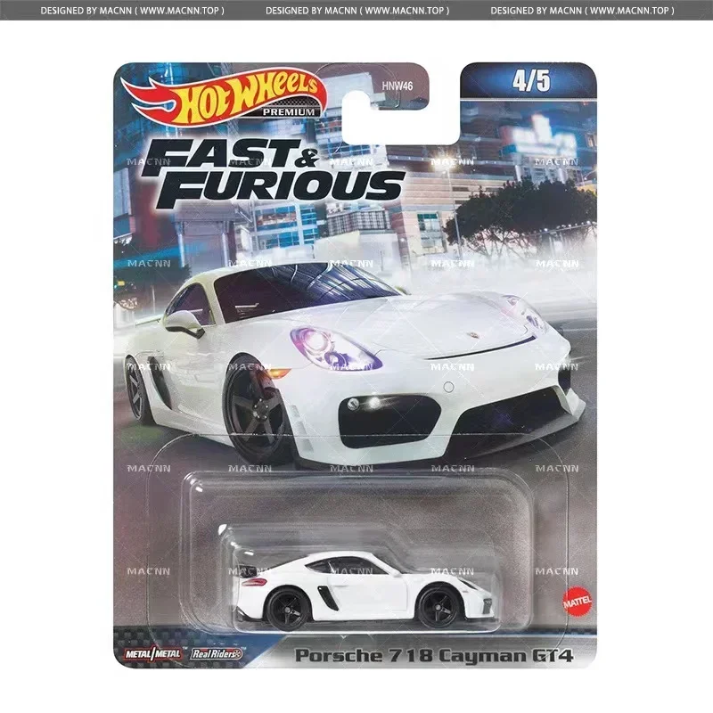 Originele Hot Wheels Auto Fast And Furious Premium Diecast 1/64 Nissan Skyline Gtr Voertuigen Porsche Cayman Jongens Speelgoed Voor Kinderen