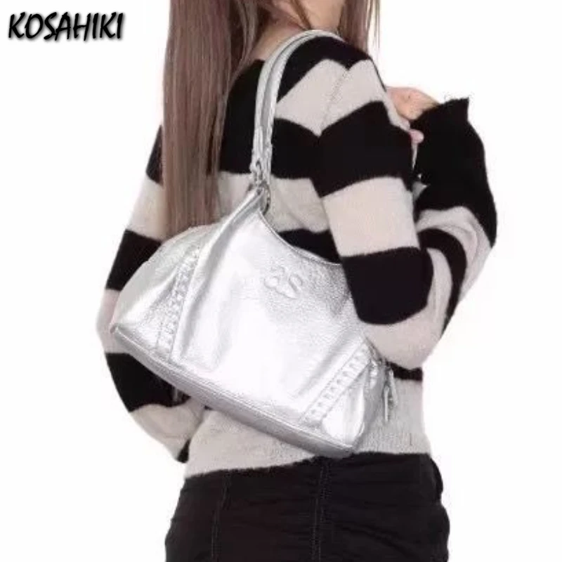 

Y2k Aesthetic Fashion Office Lady Shoulder Bags Women Casual Trendy Elegant Handbags Korean Chic All Match Vintage Underarm Bag