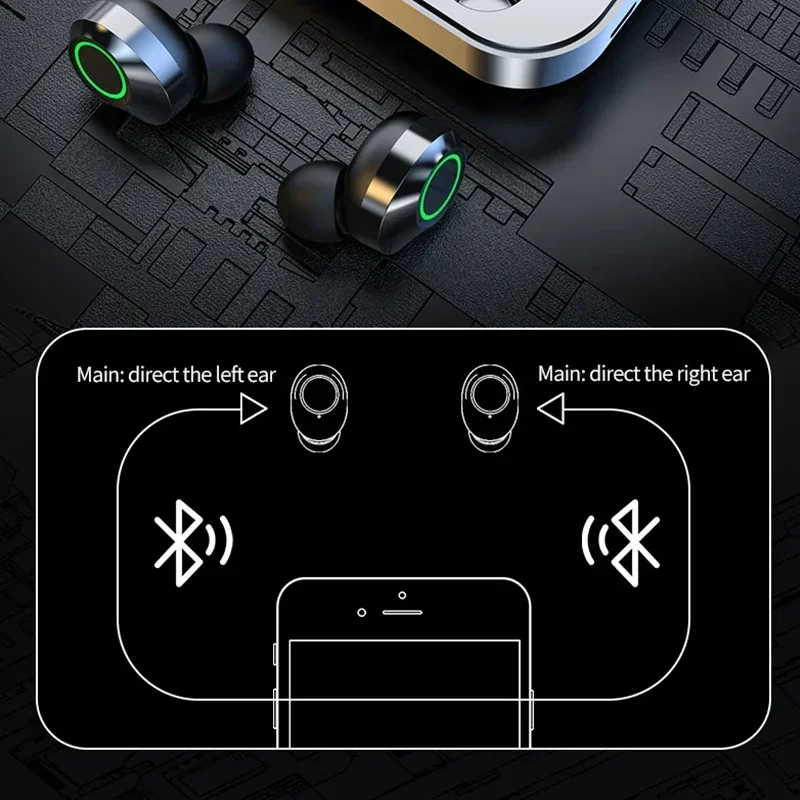 سماعات VIKEFON اللاسلكية مع ميكروفون ، بلوتوث-، ستيريو HiFi ، سماعات أذن رياضية ، سماعة رأس للاعبين ، جهاز مساعدة على السمع ، موسيقى