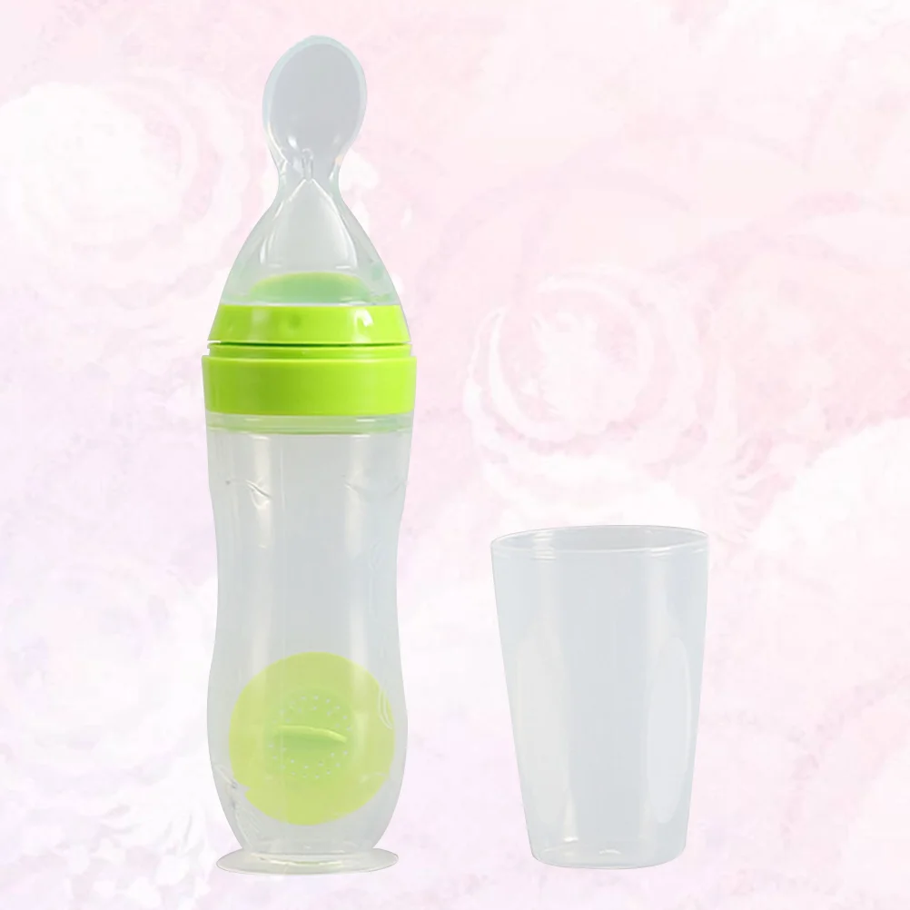 

120 ML Milk Bottle Baby Food Feeder Squeezing Silicone Rice Paste Bottles Feeding