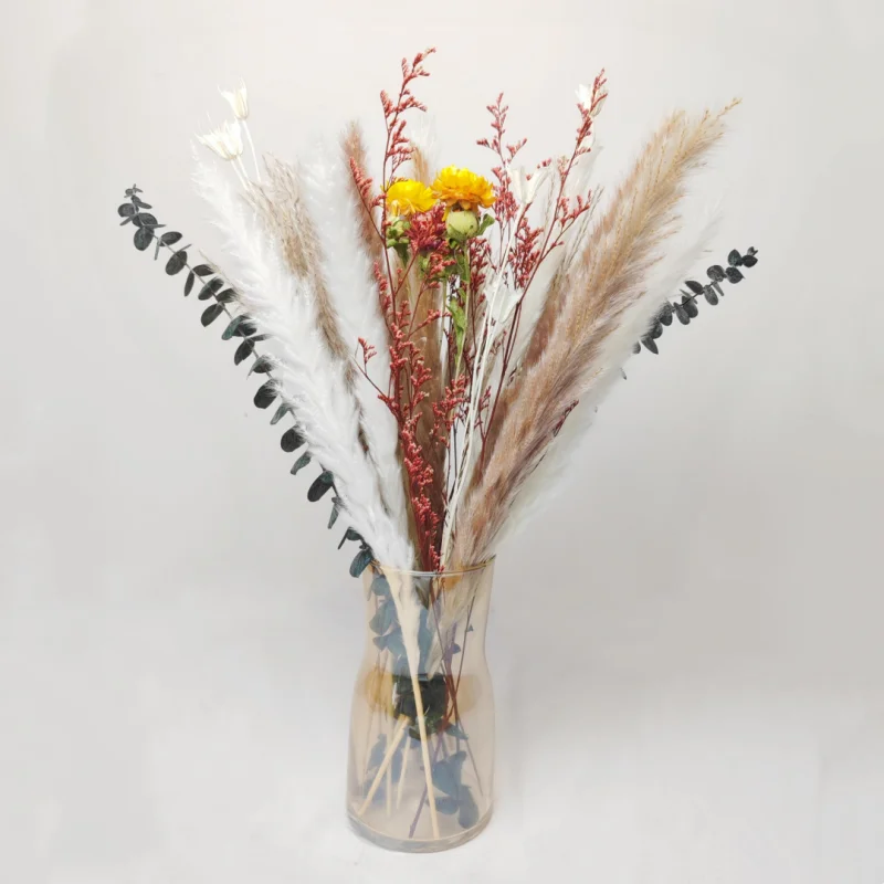 

New DIY Pampas Eucalyptus Lover Grass Small Reed Mixed Bouquet Light Luxury Home Packaging Wedding Decoration