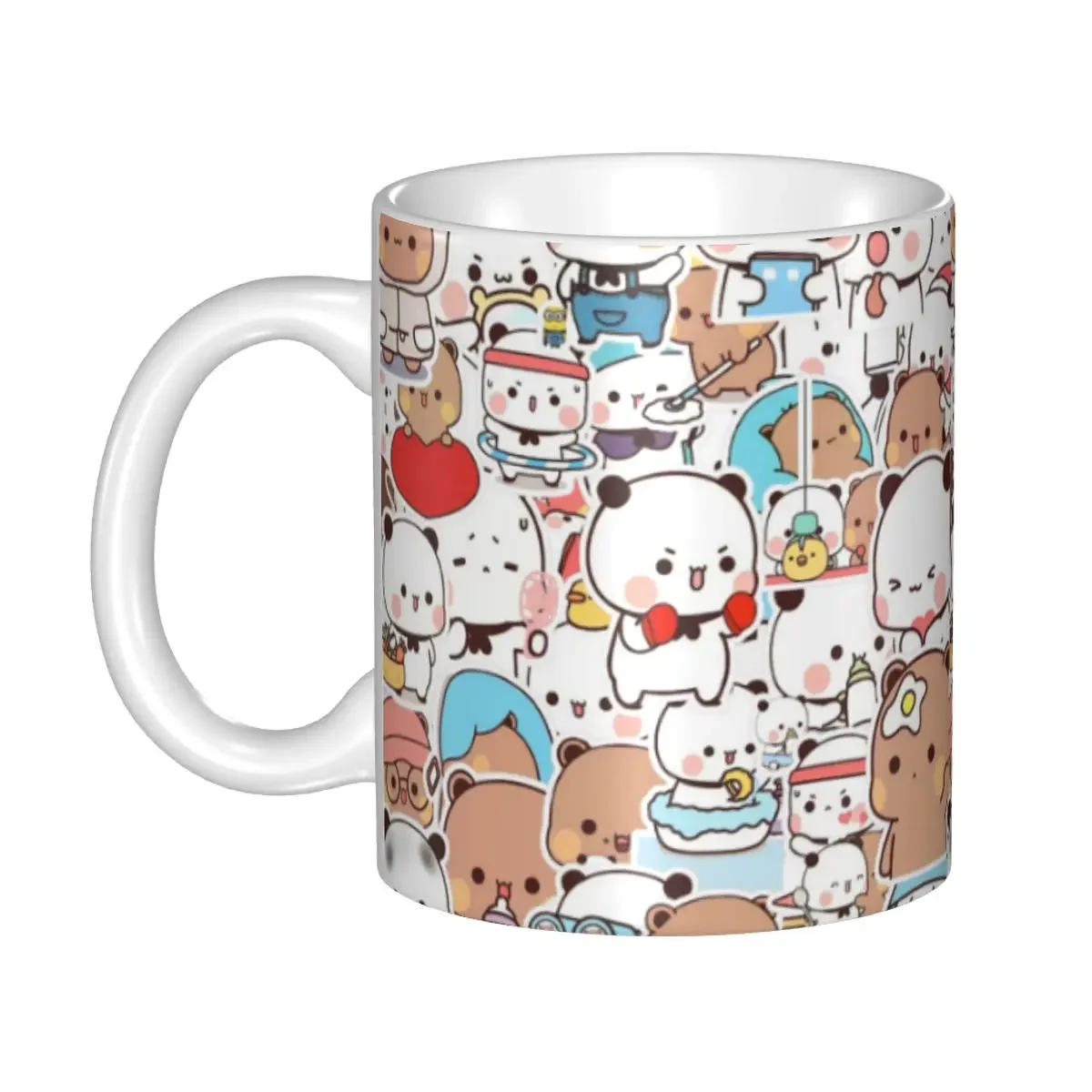 Dudu Bear Going To Sleep With Bubu Panda Mug Customized Coffee Ceramic Mug Cup Creative Gift
