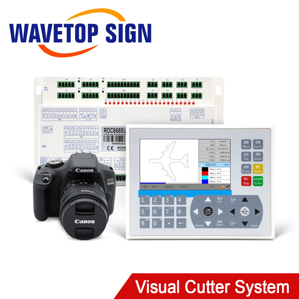 WaveTopSign Ruida RDC6685U-DFM Co2 Laser Control System Dual-track Large-format Visual Cutting System