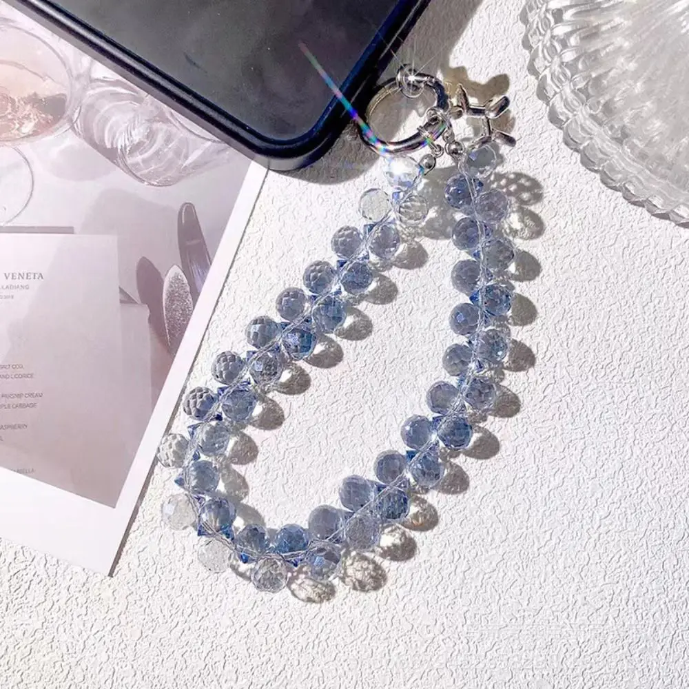

With Dog Crystal Bead Phone Strap Wrist Chain Anti Loss Cell Phone Chain Color Rhinestone Sparkling Mobile Phone Lanyard