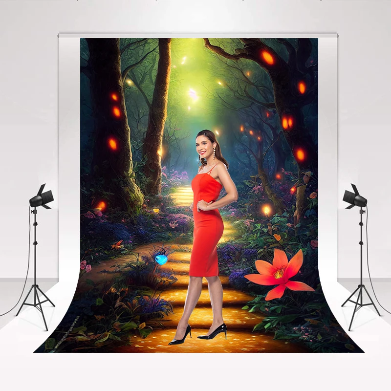 Photography Background Magical Forest Jungle Newborn Children Adult Art Portrait Photocall Backdrop Props for Photo Studio