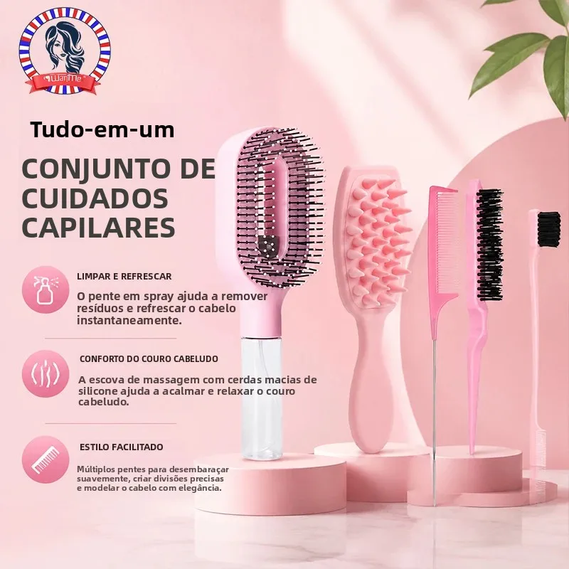 kit-profissional-de-cuidados-com-os-cabelos-em-rosa-com-spray-escova-de-massagem-para-couro-cabeludo-pente-de-cabo-fino-e-ferramentas-para-acabamento-para-salao-e-estilizacao-em-casa