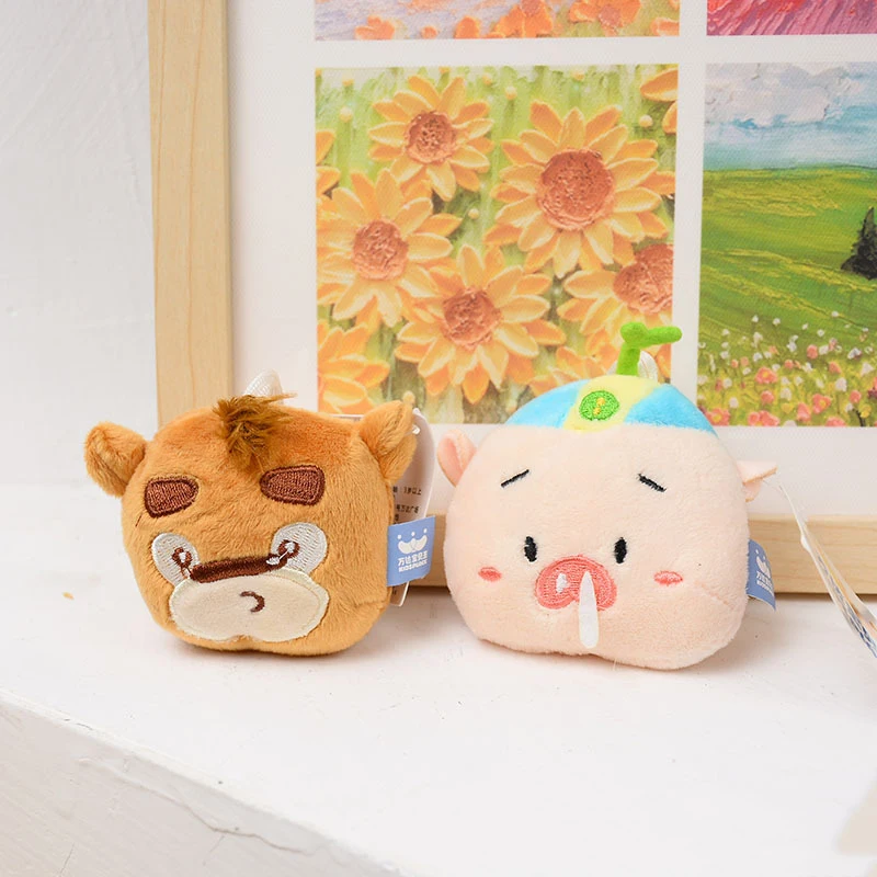 5cm Cartoon Kawaii Snot Pig Plush Doll Cute Animal Cow Stuffed Plush Toy Pendant Backpack Accessories Children's Small Gifts