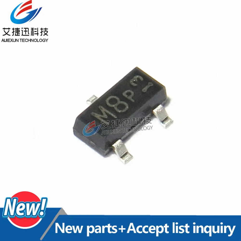 100Pcs BSN20 M8W silk-screenM8 MOSFET N-channel enhancement mode vertical D-MOS transistor in stokc 100% New and original