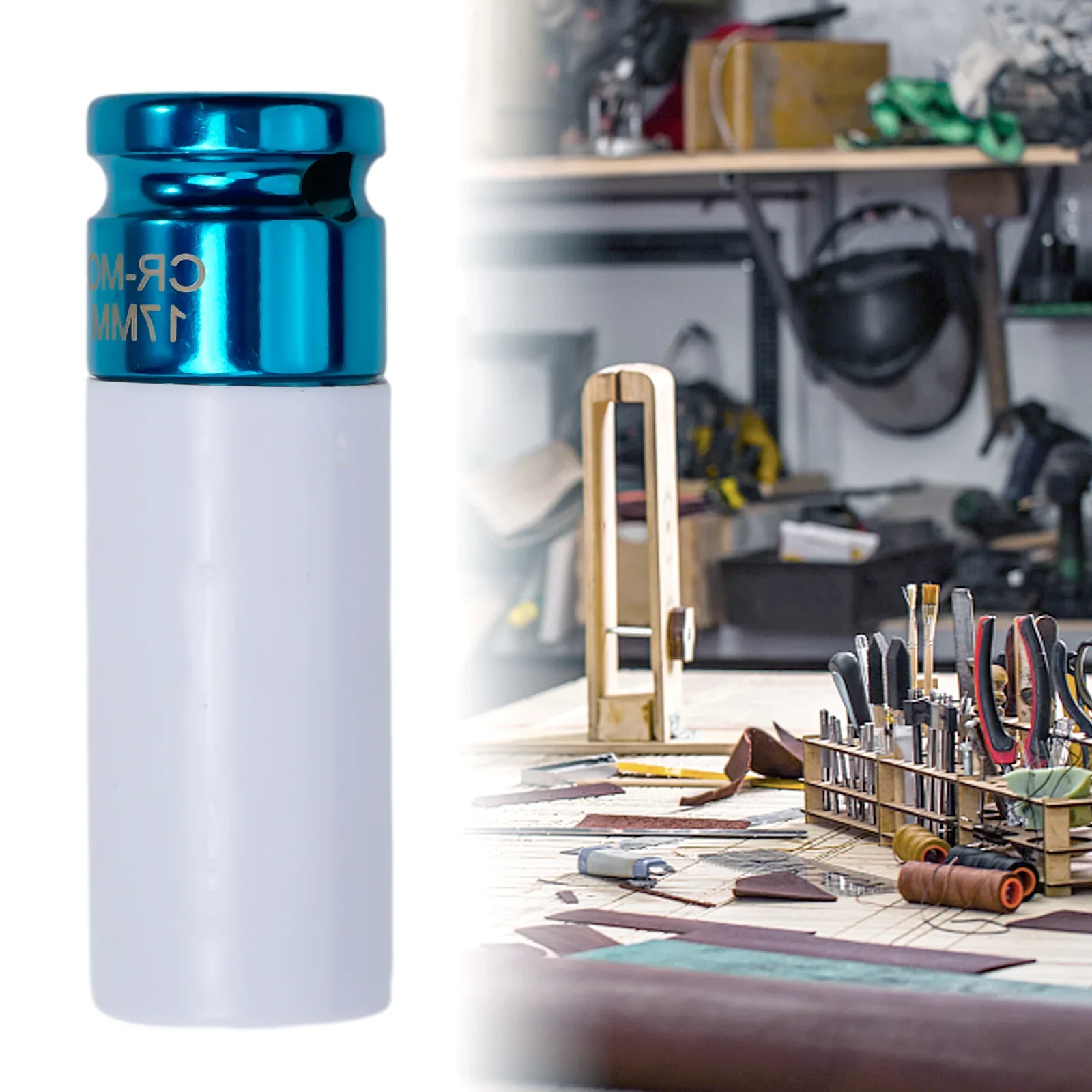 1pcs 17/ 19/ 21mm Hex Sockets Colorful Sleeve Tire Protection Sleeve Wall-Deep Nut Socket Alloy Wheel Pneumatic Wrench Tire