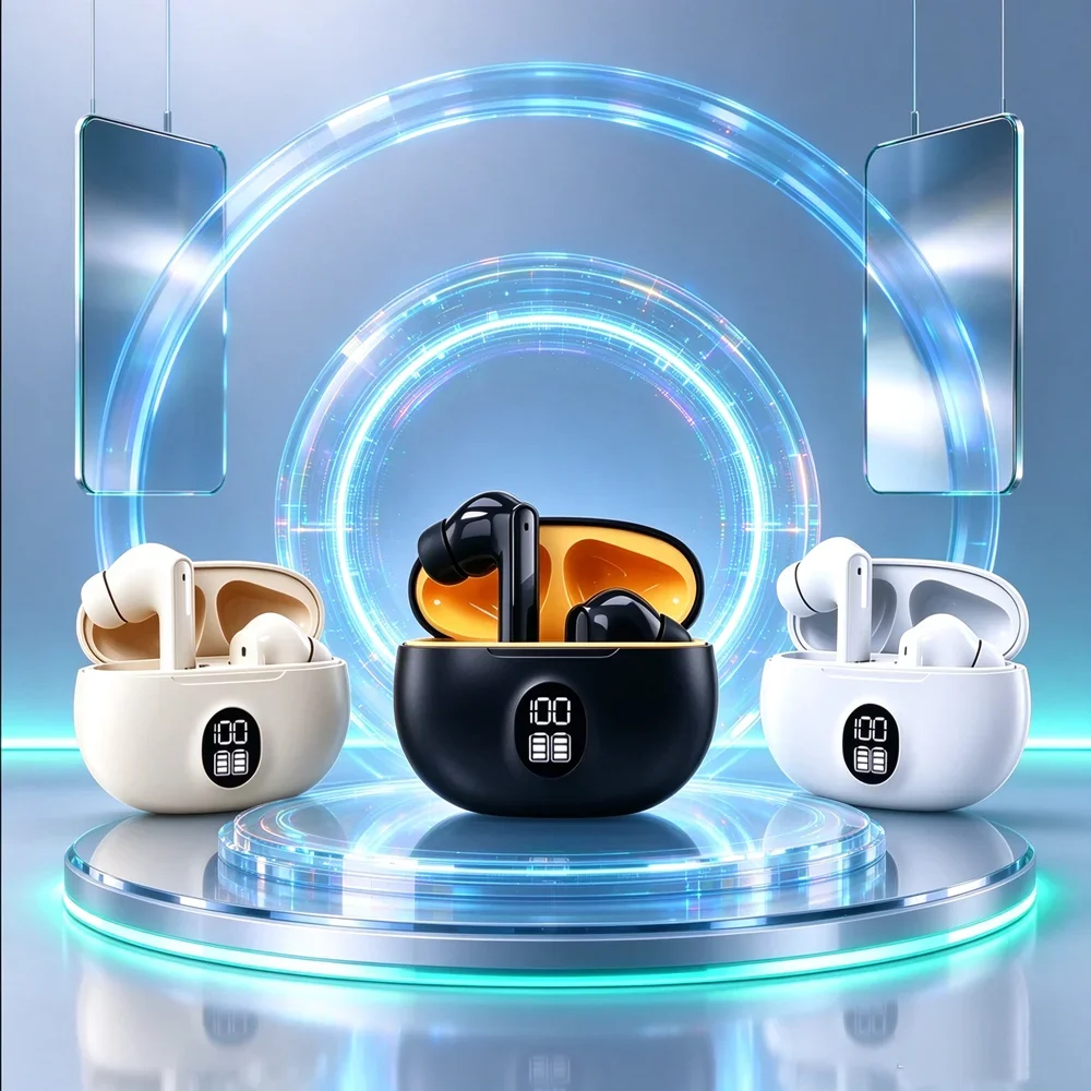 Bluetooth Earbuds Wireless Earphones Provide Delicate Audio Performance Secure Wearing Structure Touch Command Audio Adjustment