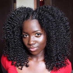 Afro Kinky Curly Human Hair Weft Remy Mongolia Human Hair Bundles For Women Wholesale 1/2/3pcs Curl Extension Full Head Bundles