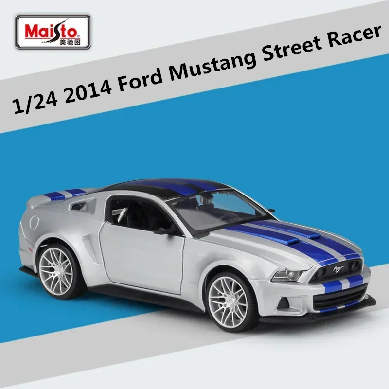 

1:24 Ford Mustang Street Racer, модель спортивного автомобиля из сплава, литая под давлением металлическая модель гоночного автомобиля, коллекция игрушек, подарок