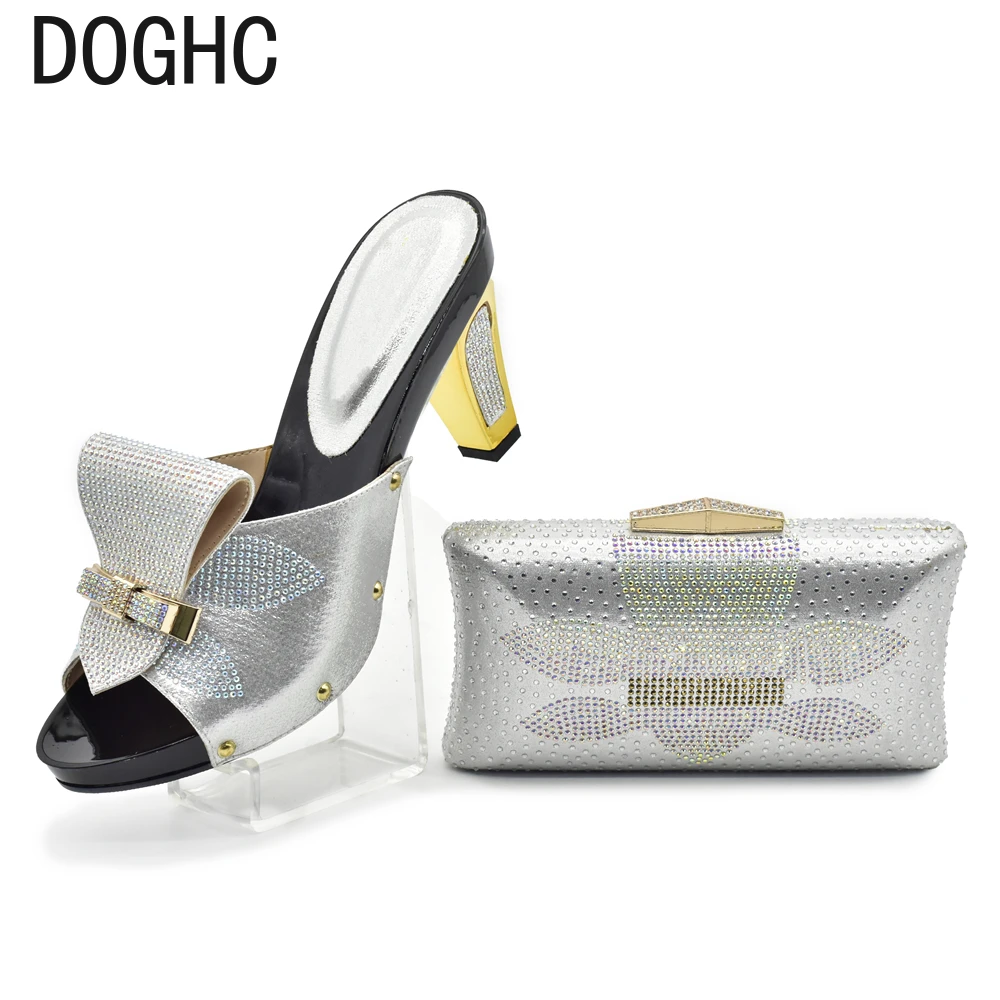 

New Design Women Italian African Party Pumps Shoes and Bag Italian Shoes and Bags To Match Elegant High Heels Women Pumps