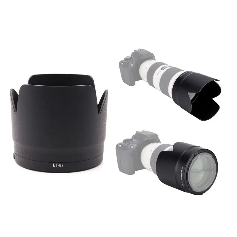 ET-87 lens hood for Canon EF 70-200mm f/2.8L IS III USM snap-on bracket Can be installed in reverse black ﻿