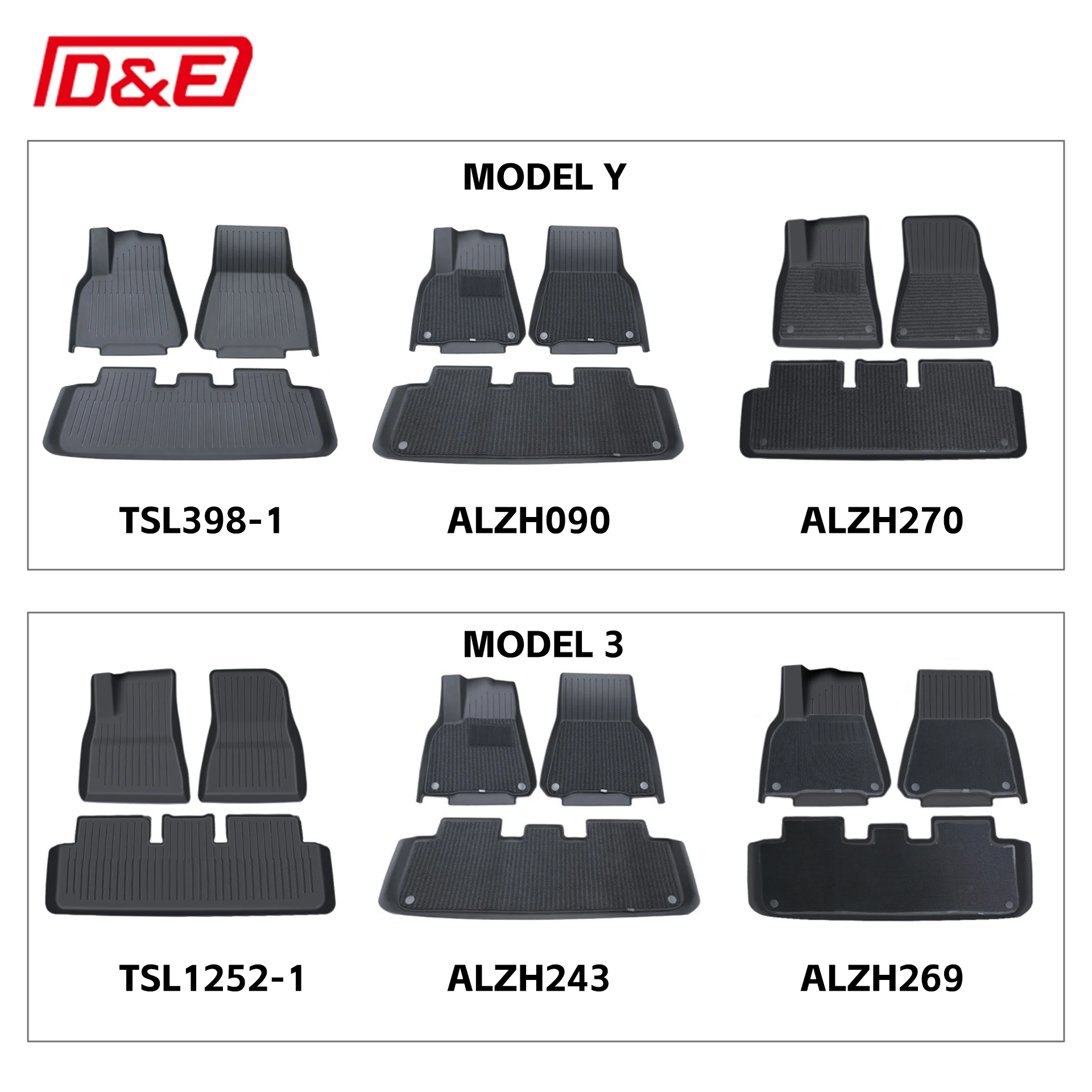 New Version Floor Mats Injection Molding Double-layer All Waterproof Black TPE Car Mats For Tesla Model 3 Highland Model Y