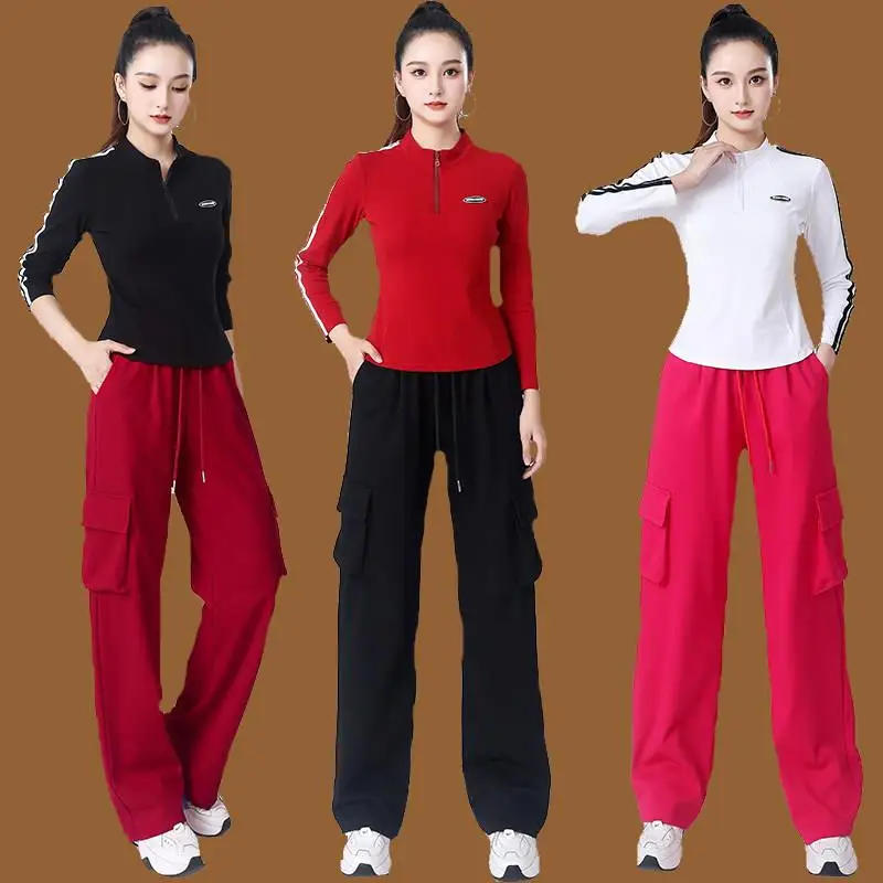 yang-li-square-dance-fitness-sportswear-women's-fashionable-top-and-pantsuit-cotton-polyester-long-sleeve-dance-outfit
