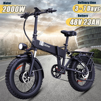 Electric Bicycle Ridstar H20 PRO Folding 48V 2000W Dual motor 48V23Ah Battery  Electric Bike 20 Inch Fat Tire Bicycle Snow EBike
