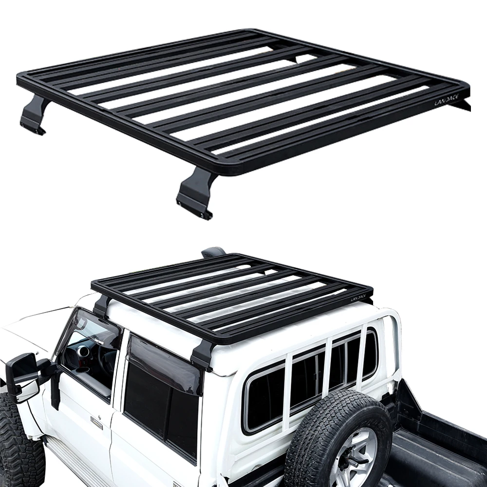 

Auto Universal 4x4 Accessories Removable Origin Aluminum Stainlessteel Car Top Cargo Roof Rack Platforms For Toyota LC79