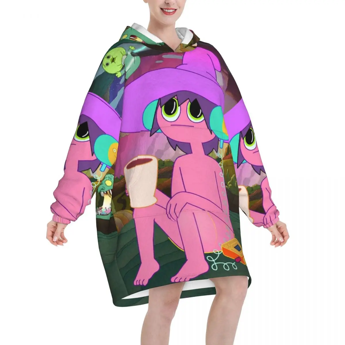 Midnights Gospes Blanket Hoodie Oversized Wearable Sweatshirt Blanket Warm Gifts for Women Girls Girlfriend