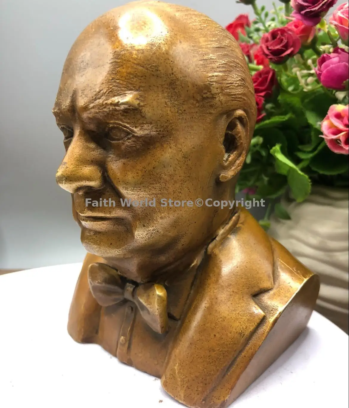 TOP Collection World War II great Statesman British England Prime minister Winston Bronze sculpture statue Celebrity portrait