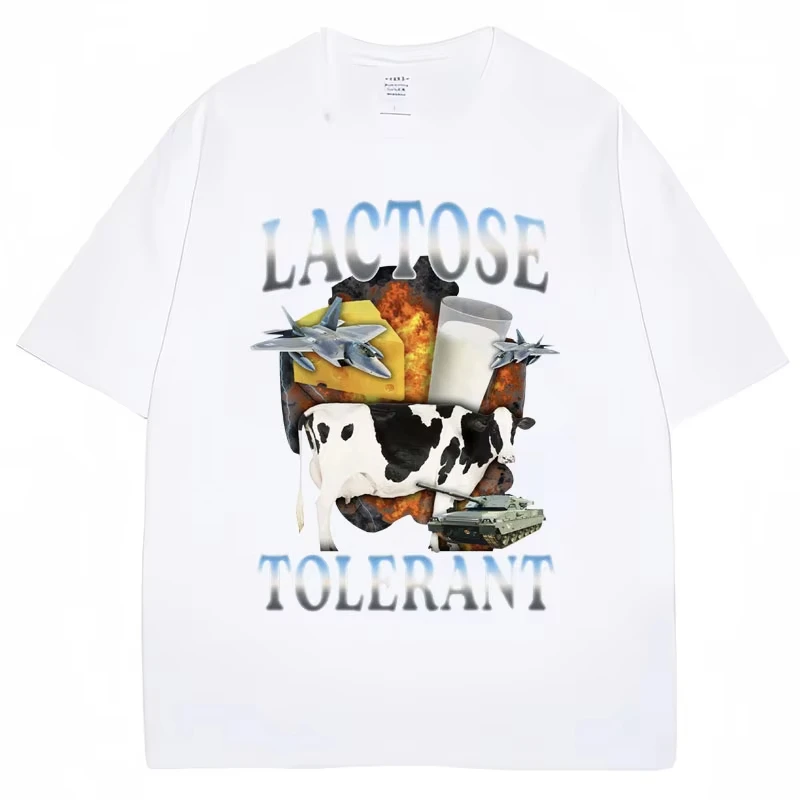 

Забавная футболка с принтом молока для женщин, ретро-мода, летние повседневные футболки с коротким рукавом, подарки, женская одежда