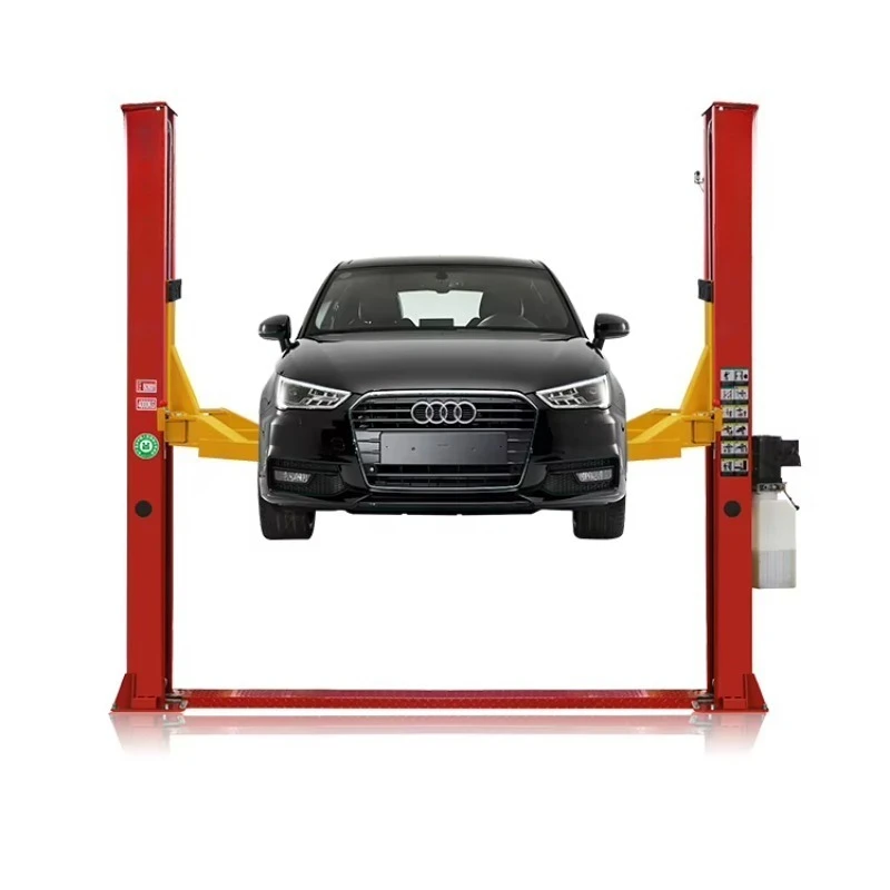 4000KG Two-Post Hydraulic Car Lift for Low Ceiling Garage Workshop Base Plate Design CE Certified