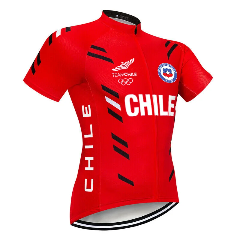 Red Chile Cycling Jersey Men Jacket MTB Sport Team Bike Race For Road Mountain Breathable maillot Ciclismo Outdoor Summer Tops