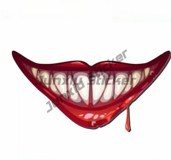 Evil Tooth Mouth and Teeth Sticker ,Car, Bumper , Skate , Bike, Window, Laptop Decor Decals