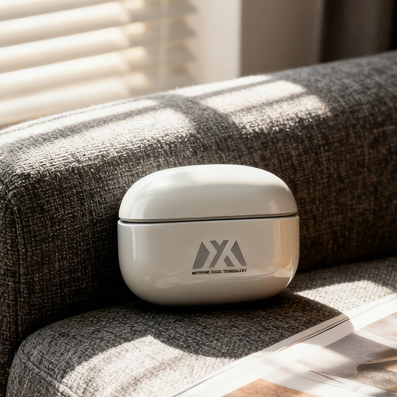 k50 MYX Bluetooth headphones with trendy design and high-fidelity sound. Metal earphone case. Shockproof and scratch-resistant.