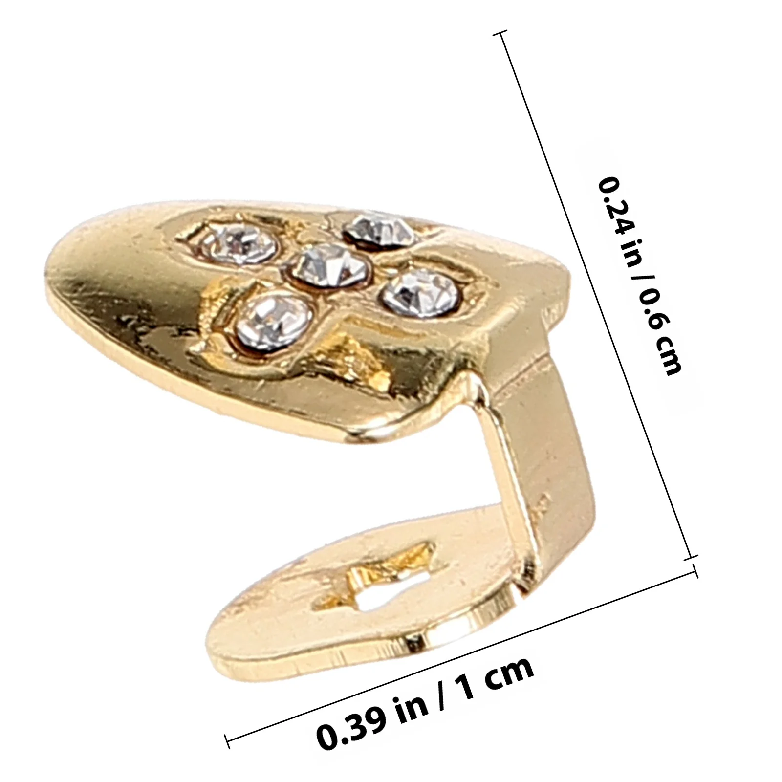 2Pcs Grill Gigi Logam Hip Hop Rapper, Penutup Grill Mulut, Perhiasan Gigi Dekoratif, Aksesoris Cosplay Pesta, Permata Gigi