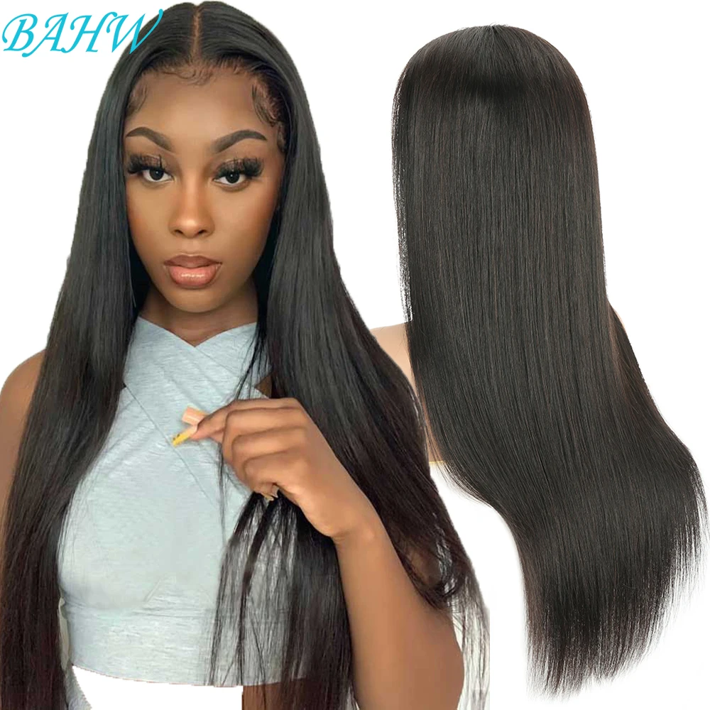 

Peruvian Hair Straight Lace Front Human Hair Wigs Bone Straight Transparent Lace Closure Wig 100% Human Hair Wig With Baby Hair