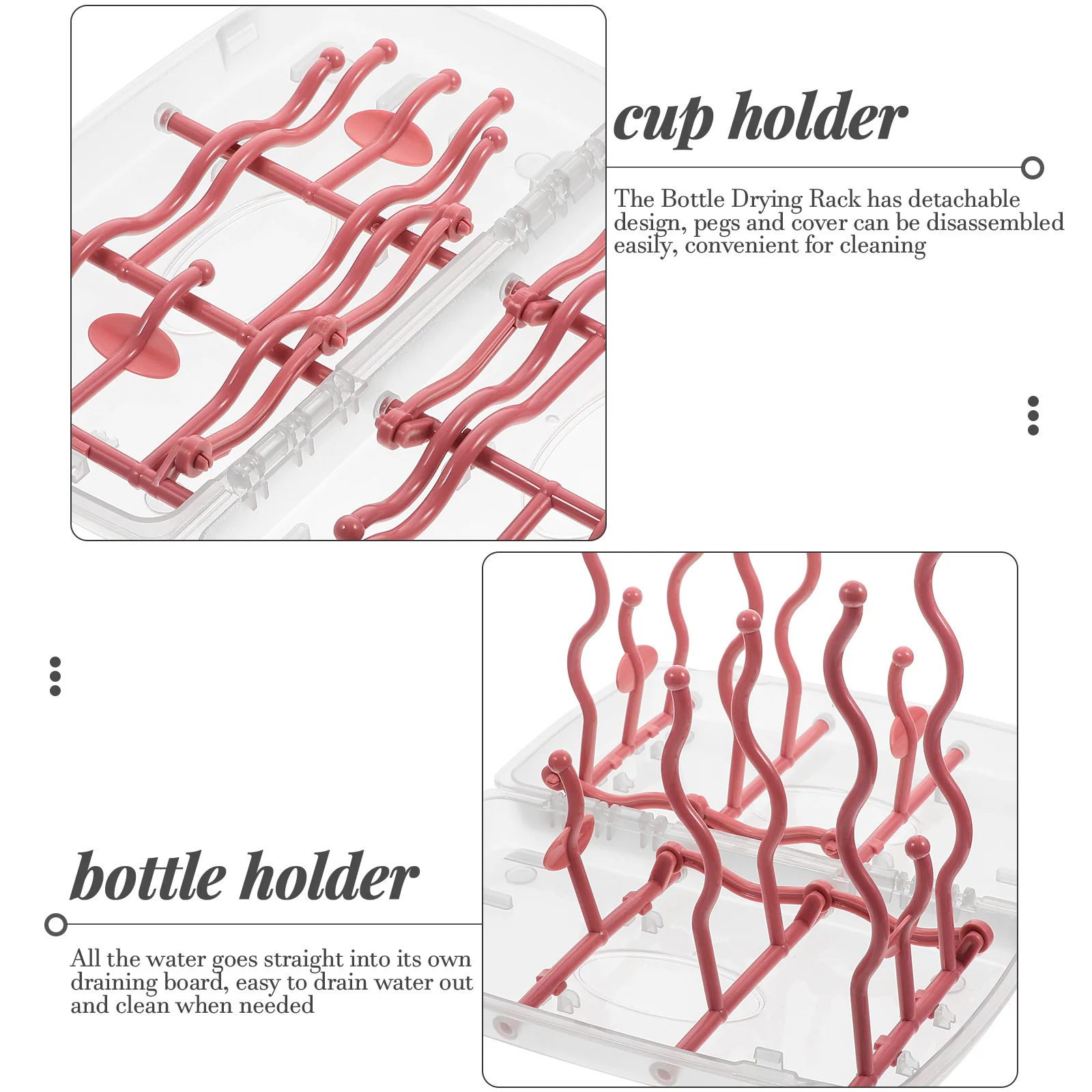 

Folding Baby Bottle Drying Rack Detachable Large Capacity Portable Kitchen Organizer For Milk Bottles Cups Tableware