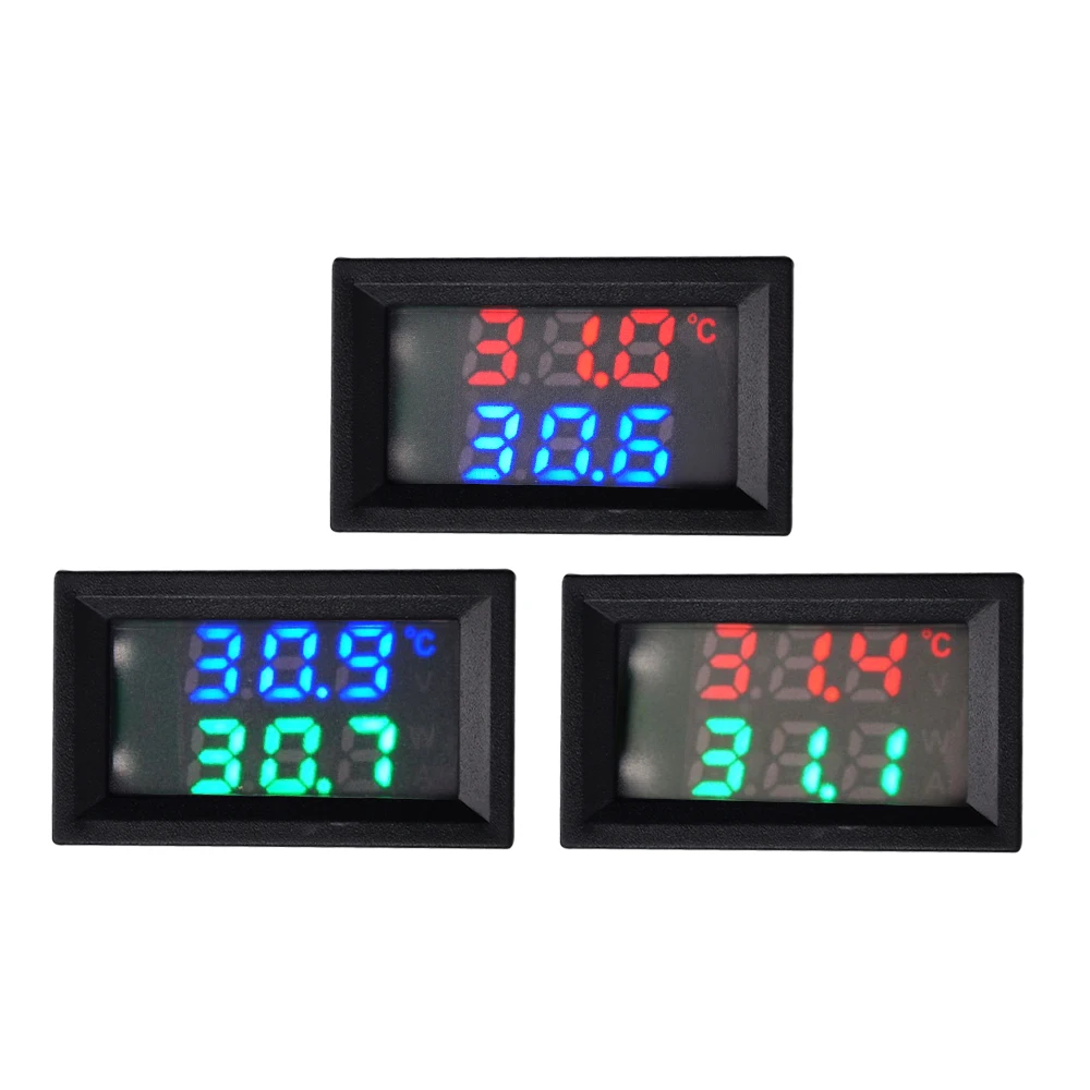 DC4-30V 100cm Digitales DC-Doppelanzeige-Voltmeter-Thermometer-Temperatursensor-Detektor mit NTC 10K 3950 Sonde – Detail 4