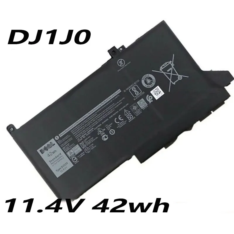 DJ1J0 11.4V 42wh Laptop Battery For DELL Latitude 12 7000 7280 7480 13 7000 7380 7390 14 7000 7480 7490 E7280 E7380 E7480 Series