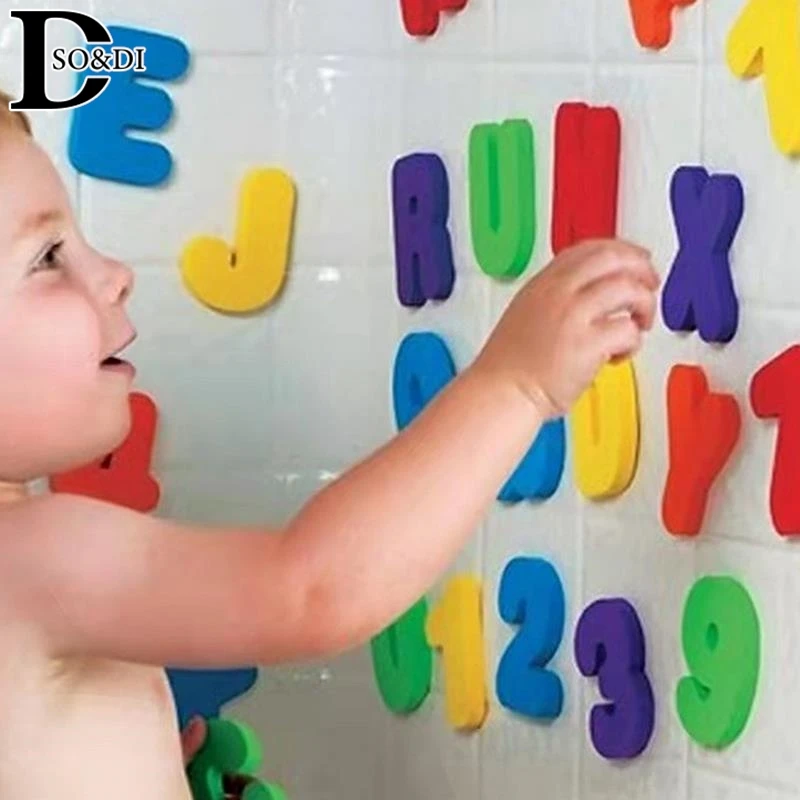 36Pcs/Set Bathroom Education Learning Toys Bathtub Foam Letters Alphanumeric Total Bubble Stickers Children's Puzzle DIY Toy