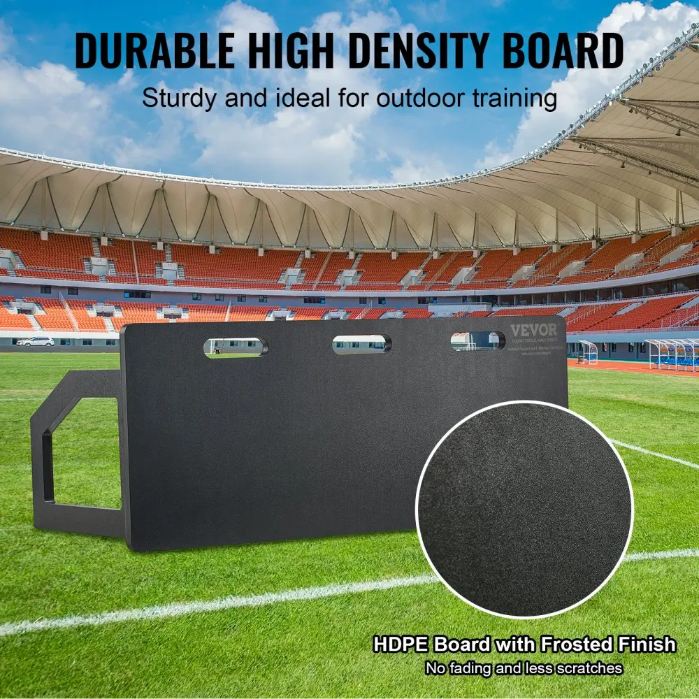 VEVOR Soccer Rebounder Board, 101.6 x 40.6 cm Portable Soccer Wall with 2 Angles Rebound, Foldable HDPE Kickback Rebound Board
