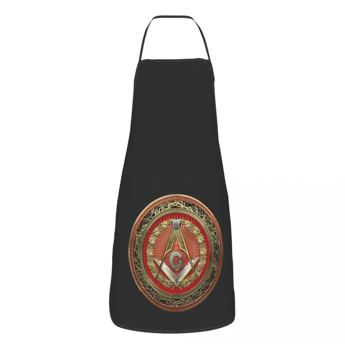 

Custom Unisex Freemason Logo Kitchen Chef Cooking Baking Apron Women Men Masonic Mason Freemasonry Tablier Cuisine for Gardening