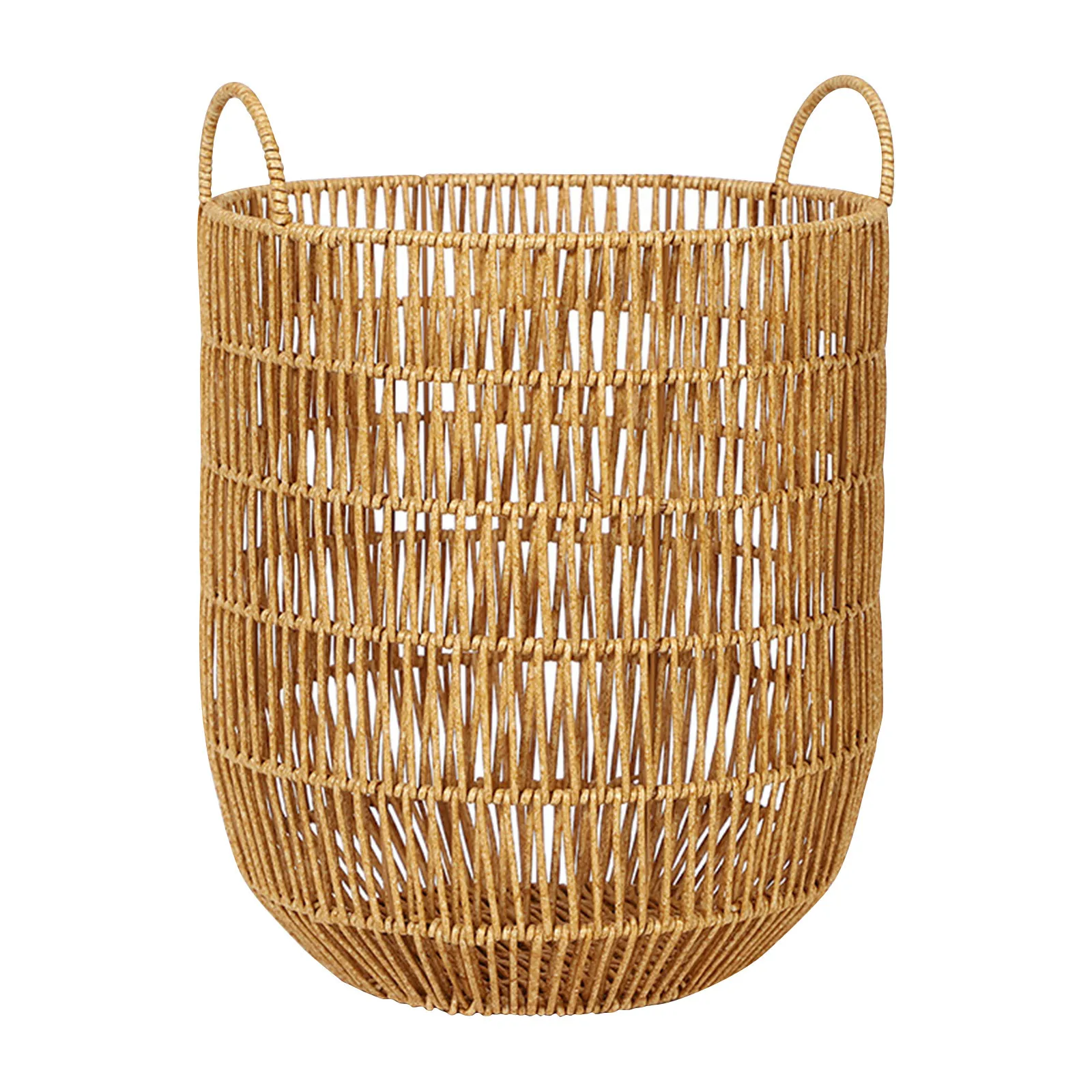 Dirty Laundry Basket Laundry Basket Clothes Storage Basket Household Clothes Basket Imitation Rattan Woven Basket Dirty Clothes