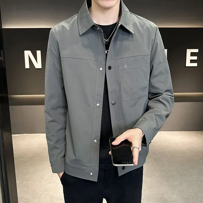 

Модная мужская уличная куртка в Корейском стиле, облегающая утепленная ветровка с хлопковой подкладкой, пальто на осень-зиму