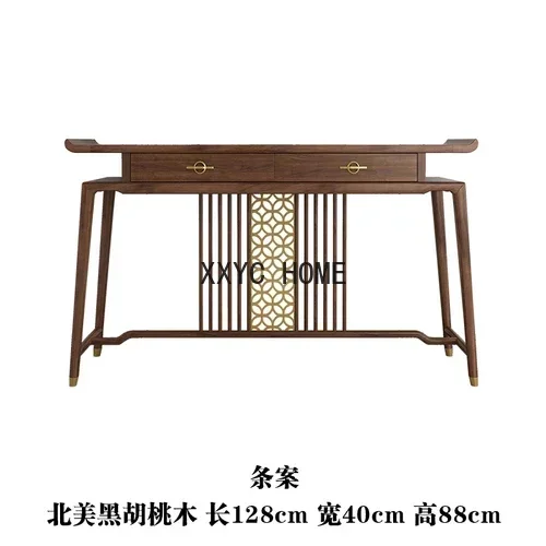 

New Chinese Style Light Luxury a Long Narrow Table Altar Entrance Foyer a Long Narrow Table Solid Wood Buddha Table Zen