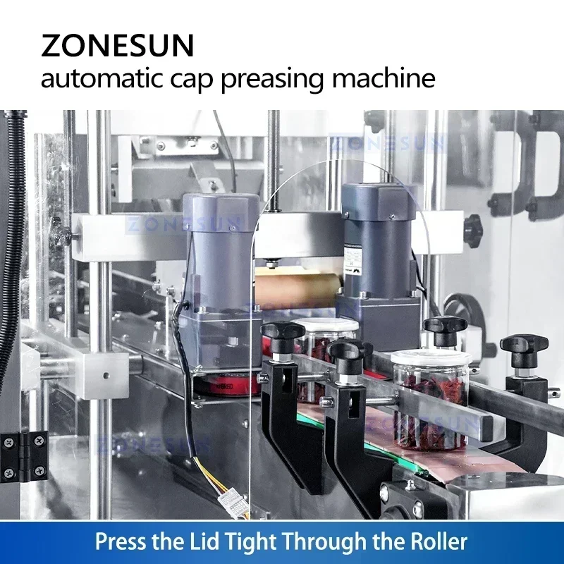 ZONESUN ZS-XG16D4 自動プレスオンキャップシーラー ボトルキャッピングマシン プラスチックボトル包装ライン用