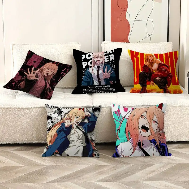 Power Anime C-Chainsaw M-Man Personalized Pillow Dust Cover Bedroom Kids Party Decoration Pillowcase Birthday Children Gift